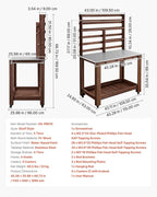 VEVOR Potting Bench Table, Outdoor Gardening Workstation - Image 7