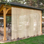SpaceDresser Waterproof Outdoor Sheer Curtains by SpaceDresser