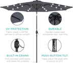 Best Choice Products 10ft Solar Polyester LED Lighted Patio Umbrella w/Tilt - Image 5