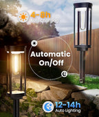Solar Pathway Lights Outdoor, IP65 Waterproof Auto On/Off Solar Garden Lights - Image 6