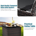 Tangkula 3 Pieces Patio Furniture Set, PE Rattan Wicker 3 Pcs Outdoor Sofa Set - Image 6