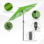 Backyard Expressions 9 ft. Patio Umbrella, Market Table Umbrella w/Tilt and - Image 4
