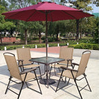 Devoko Patio Folding Chair Deck Sling Chair Camping Garden Pool Beach Using - Image 7