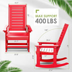 GREENVINES Outdoor Rocking Chair Set | 3-Piece | 2 Rocking Chairs - Image 3