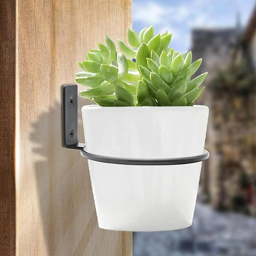 2 Pack 5 inch Flower Pot Holder Ring, Flower Pot Holder Ring Wall Mounted Set - Image 2