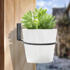 6 Pack 5 inch Flower Pot Holder Ring, Flower Pot Holder Ring Wall Mounted Set - Image 2
