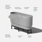 Veradek Demi Series Raised Long Planter - Image 3