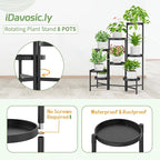 iDavosic.ly Plant Stand Indoor Outdoor, 8 Tier Corner Metal Flower Display - Image 4