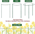 10-Pack Half Round Snake Plant Support Stakes, Plant Support Ring - Image 3