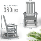 Oversized Rocking Chair Set of 8, Outdoor Rocking Chair - Image 3