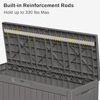 EAST OAK 60 Gallon Deck Box, Outdoor Storage Box - Image 5