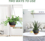 Hanging Planters for Indoor Outdoor Plants, 2 Pack Self Watering Hanging Pot - Image 6