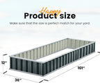 KING BIRD Raised Garden Bed 101" x 36" x 12" 4 Installation Methods - Image 7