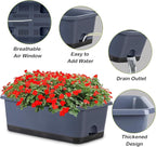 Window Box Planter 8 Pcs, 17 Inches Rectangle Flower Pots - Image 2