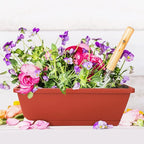 Window Box Planter, 7 Pack Plastic Vegetable Flower Planters Boxes 17 Inches - Image 2