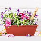 Window Box Planter, 12 Pack Plastic Vegetable Flower Planters Boxes 17 Inches - Image 2