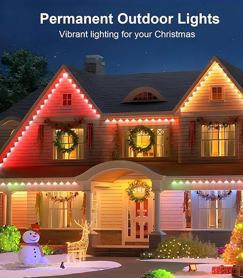 100FT Permanent Outdoor Lights for House, 2025 RGB LED Waterproof Christmas - Image 2