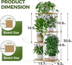 Bamworld Plant Stand Indoor, Corner 4 Tier Metal Plant Shelf - Image 4