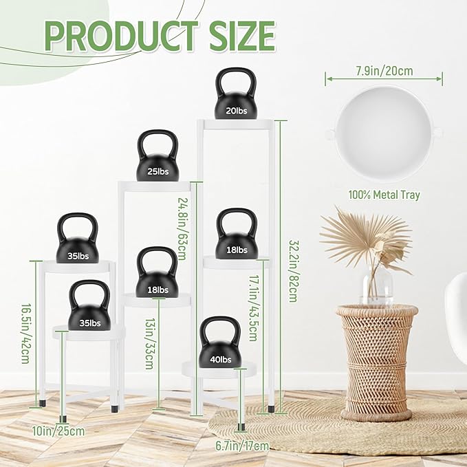 iDavosic.ly Plant Stand Indoor Outdoor, 7 Tier Corner Metal Flower Display - Image 2