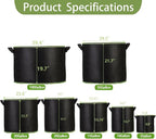 3-Pack 15 Gallon Plant Grow Bags, Thickened Nonwoven Fabric Pots - Image 2
