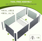 Ohuhu 6x3x1.9FT Metal Raised Garden Bed Outdoor, Reinforced Galvanized Steel - Image 8