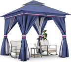 LAUSAINT HOME Semi-Permanent Outdoor Patio Gazebo 8'x8', Heavy Duty Party Tent - Image 9