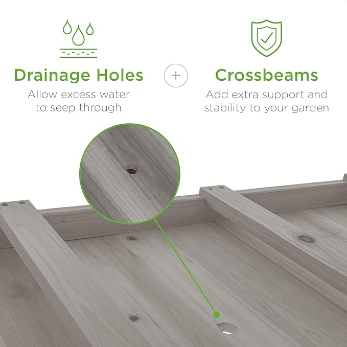 Best Choice Products Raised Garden Bed 48x24x32-inch Mobile Elevated Wood - Image 6