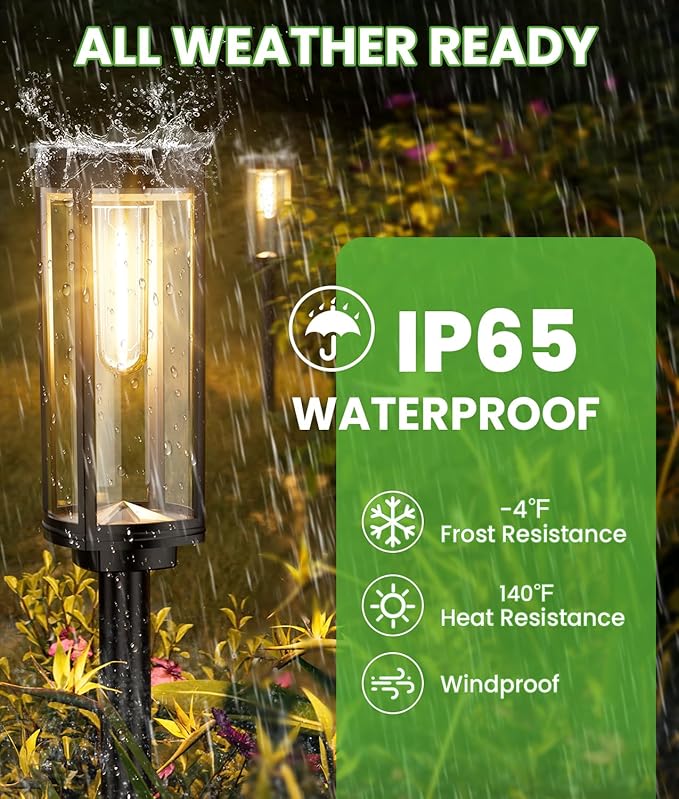 Bright Solar Pathway Lights, 12 Pack Solar Lights Outdoor Waterproof IP65 - Image 6