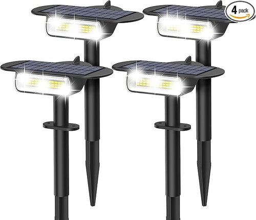 4 Pack Solar Spot Lights Outdoor Waterproof IP68, Auto On/Off Bright Solar by Latband