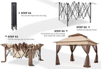 COOSHADE 11x11 Pop Up Gazebo Tent Outdoor Canopy Patio Shelter - Image 5