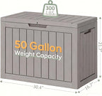Outdoor Storage Box, Resin Deck Boxes Indoor and outdoor, Waterproof Storage - Image 2