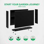 IDZO 35.4" W x 25.6" H Metal Planter Box, Privacy Trough - Image 7