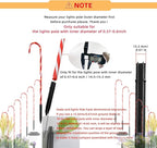 10 Pack Candy Cane Solar Light Stakes Replacement, ABS Reinforced Ground Spikes - Image 2