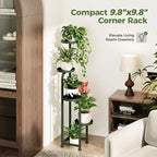 Bamworld Corner Plant Stand Indoor Outdoor, Tall Metal Flower Pot Stands - Image 4
