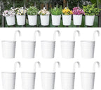 Dahey 10 Pcs Hanging Flower Pots Metal Iron Bucket Planter by Dahey