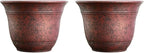 The HC Companies Sierra Round Self-Watering Pot by TheHCCompanies