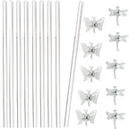 30Pcs Acrylic Plant Stakes Garden Single Stem Plant Support Stakes Clear Orchid by DAGUANZHI