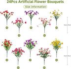 Alupssuc 24 Bundles Artificial Flowers - Image 3