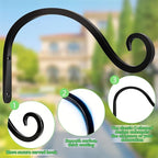 BOLITE Plant Hangers Outdoor Indoor, 8 Inch Wall Plant Hooks, Metal Bird Feeder - Image 3