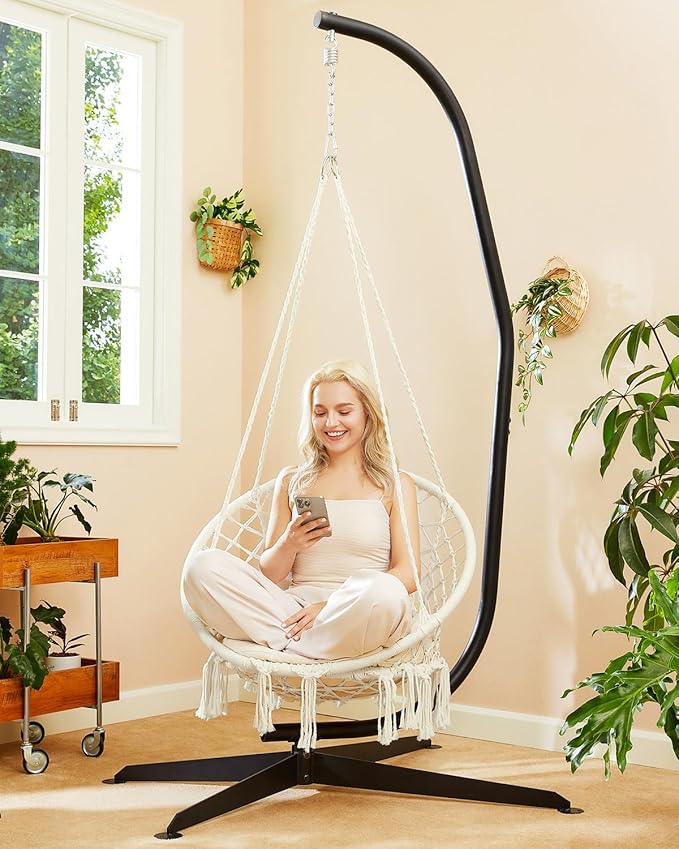 Greenstell Hammock Chair, Macrame Swing Chair - Image 7
