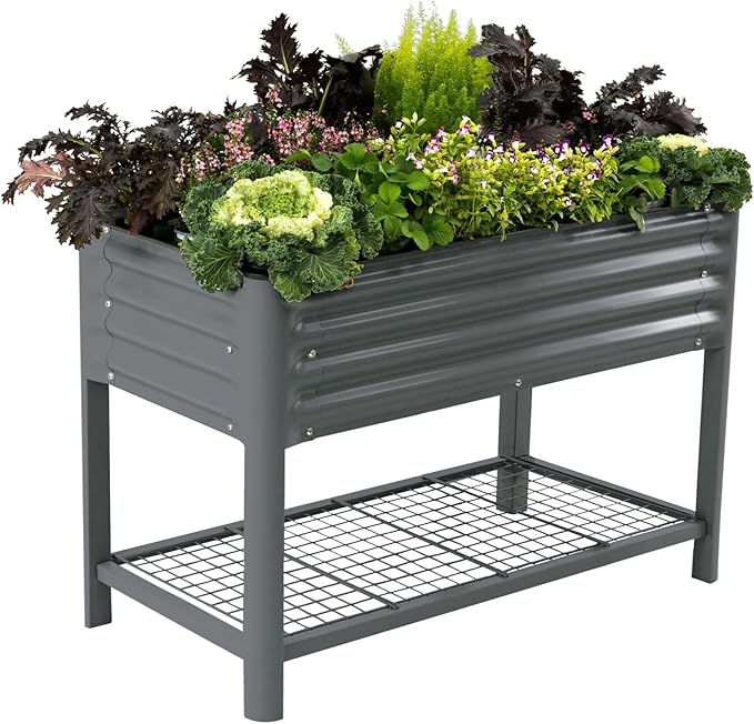 Elevated Raised Garden Bed-V Series, 700 Lbs Weight Capacity, Outdoor Planter by VegoGarden