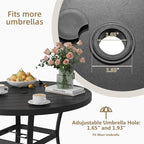 MELLCOM 42'' Round Outdoor Dining Table - Image 5
