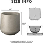 Kante 15.3" Dia Round Concrete Planter, Outdoor Indoor Large Plant Pots - Image 2