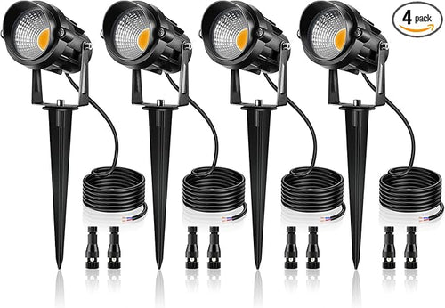 12W Low Voltage LED Landscape Lights - 12V Super Warm White Spotlight Landscape by LemonBest