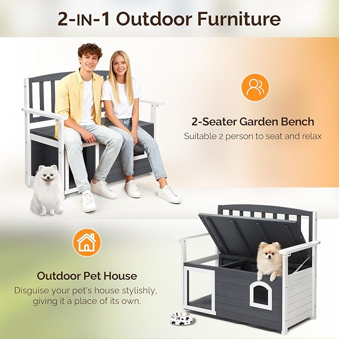 VINGLI Outdoor Storage Bench - Image 7