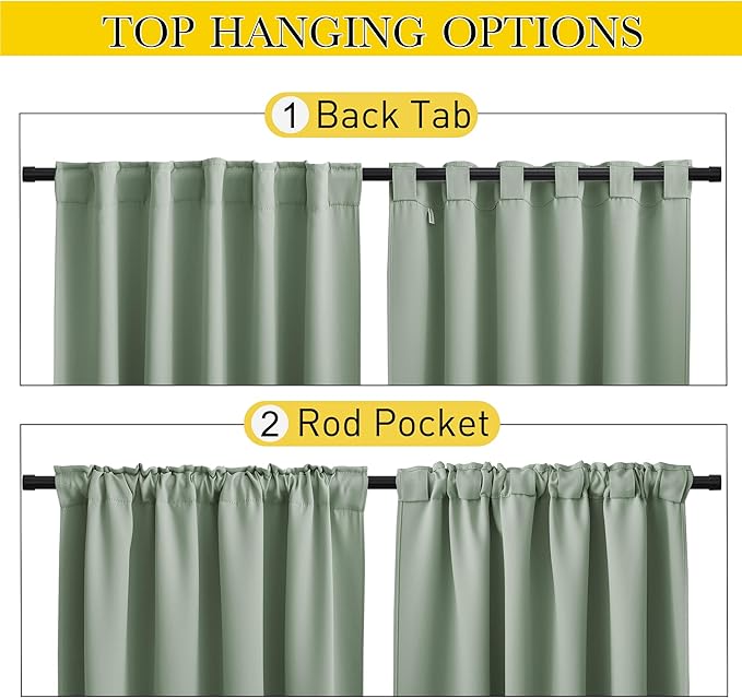 NICETOWN 2 Panels Weighted Outdoor Curtains - Image 3