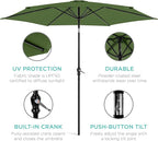 Best Choice Products 10ft Outdoor Table Compatible Steel Polyester Market Patio - Image 5