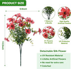 Artificial Flowers for Outdoor, Silk Flowers No Fade Fake Plastic Flowers Faux - Image 8