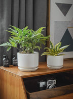 LE TAUCI Ceramic Plant Pots, 4.3+5.3+6.8 inch, Planters - Image 2
