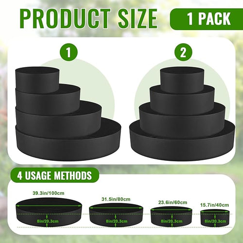 4 Pcs Plant Grow Bags 4 Tiered Strawberry Planter Tower Fabric Raised Garden - Image 2